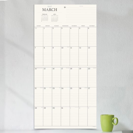2027 Simple Aesthetic Grid Wall Calendar